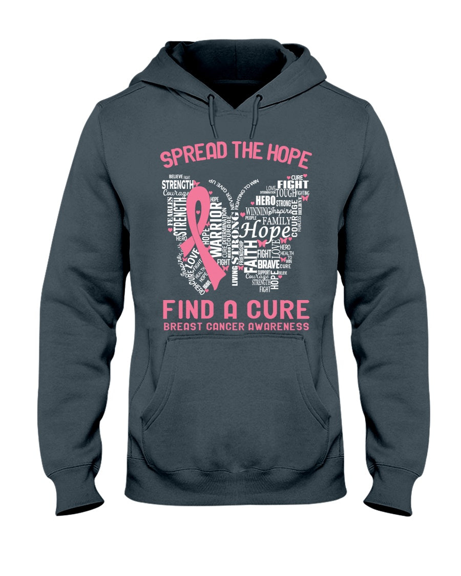 Spread The Hope Find A Cure - Breast Cancer Awareness T-shirt and Hoodie 0822