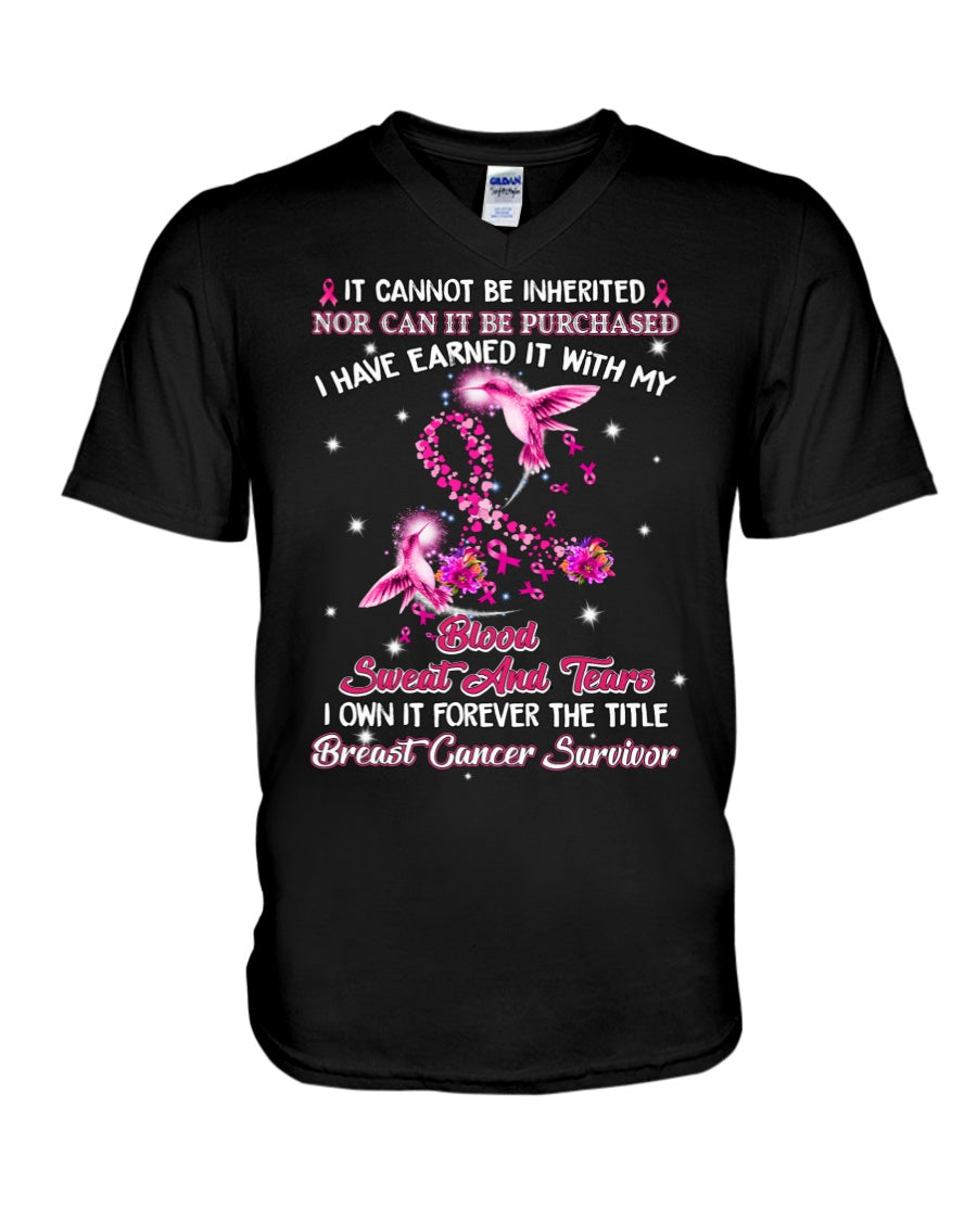 Breast Cancer Survivor Blood Sweat And Tears - Breast Cancer Awareness T-shirt and Hoodie 0822