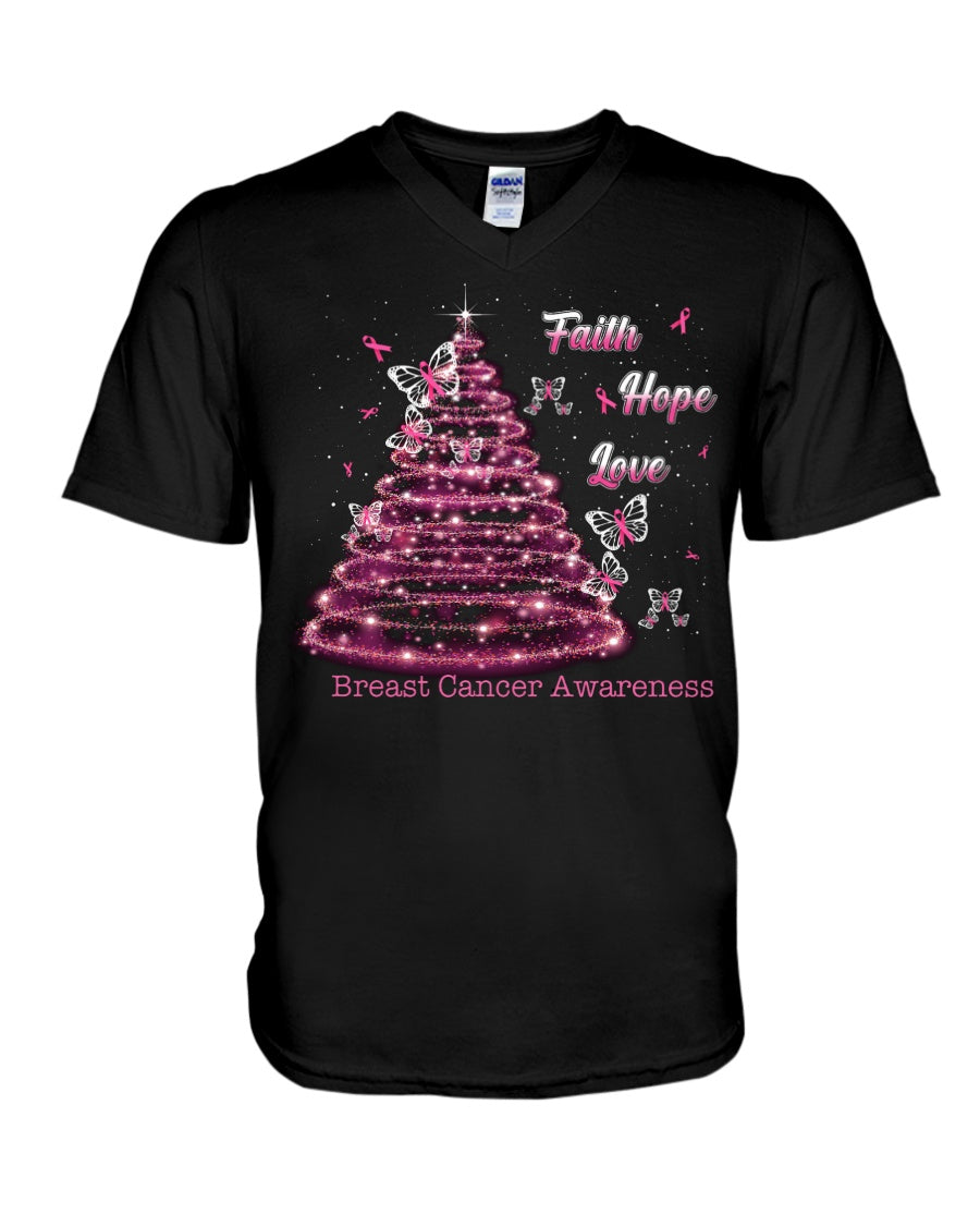 Faith Hope Love - Breast Cancer Awareness T-shirt and Hoodie 0822