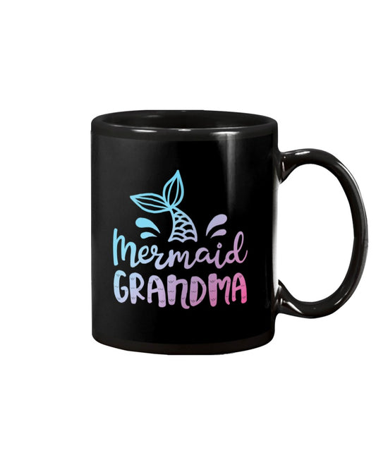 Mermaid Grandma Funny Grandmother Family Matching - Grandma Mug 0921