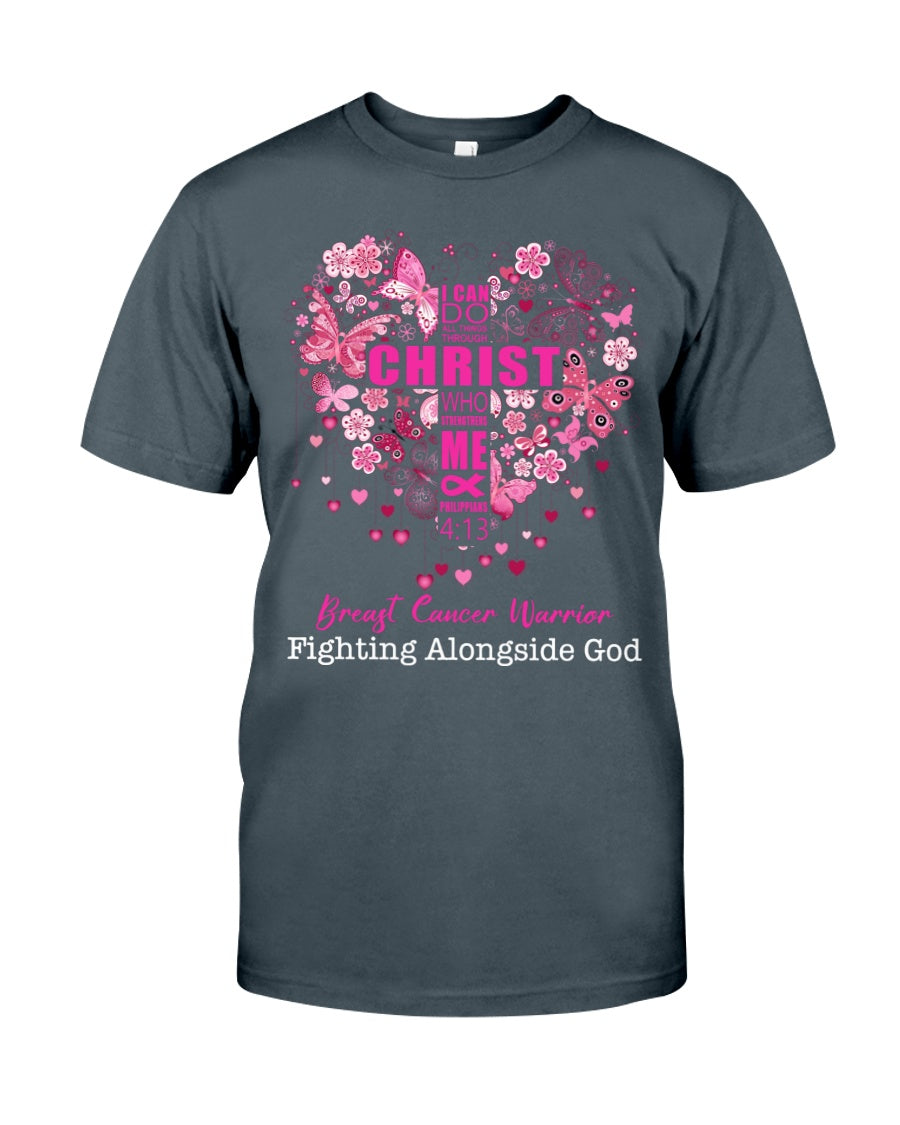I Can Do All Things Through Christ Who Strengthens Me - Breast Cancer Awareness T-shirt and Hoodie 0822