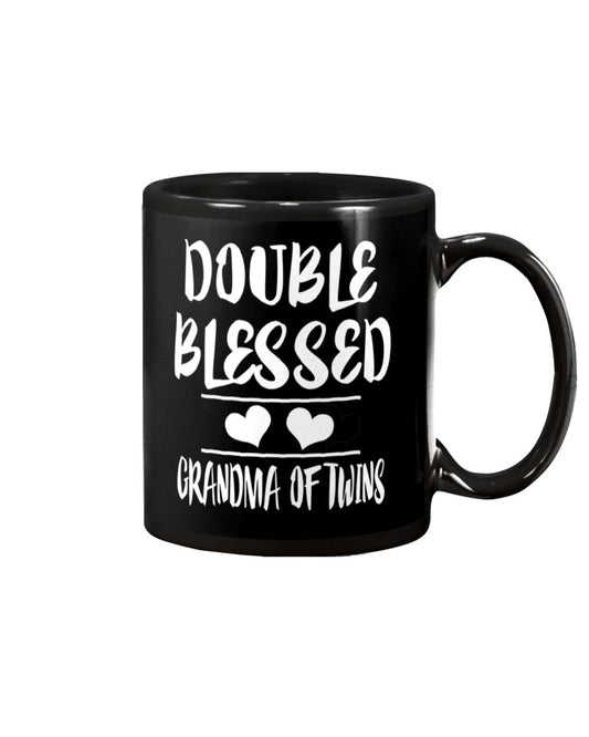 Double Blessed Grandma Of Twins Grandmother Gift - Grandma Mug 0921