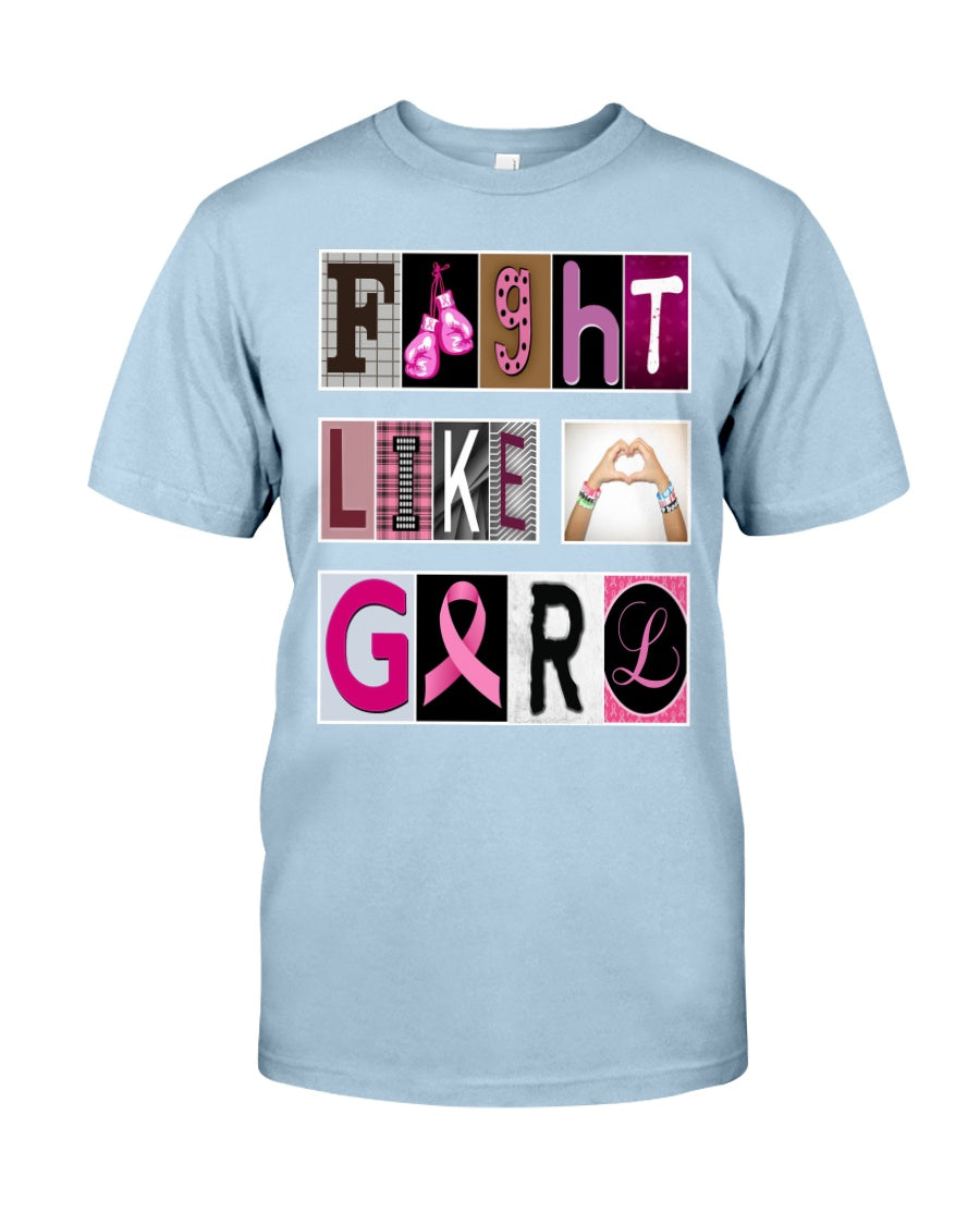 Fight Like A Girl - Breast Cancer Awareness T-shirt and Hoodie 0822