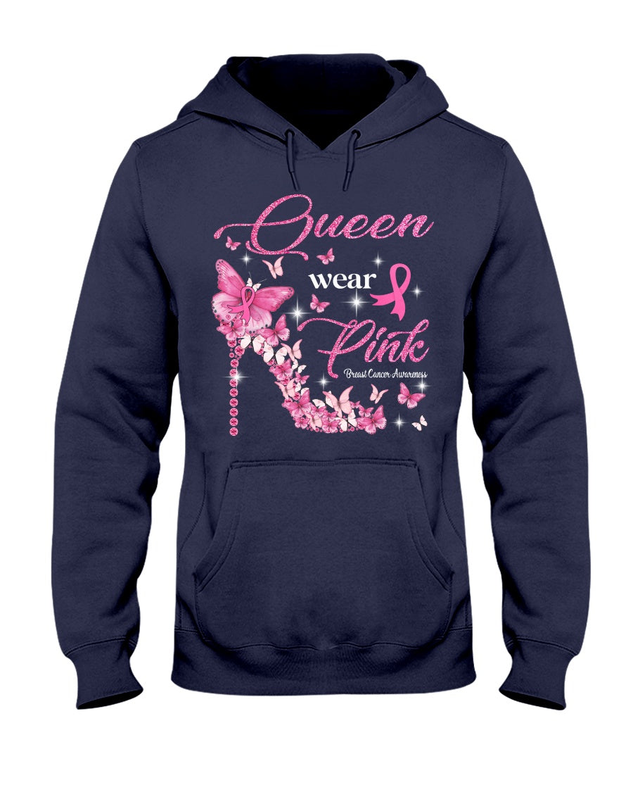 Queen Wear Pink - Breast Cancer Awareness T-shirt and Hoodie 0822
