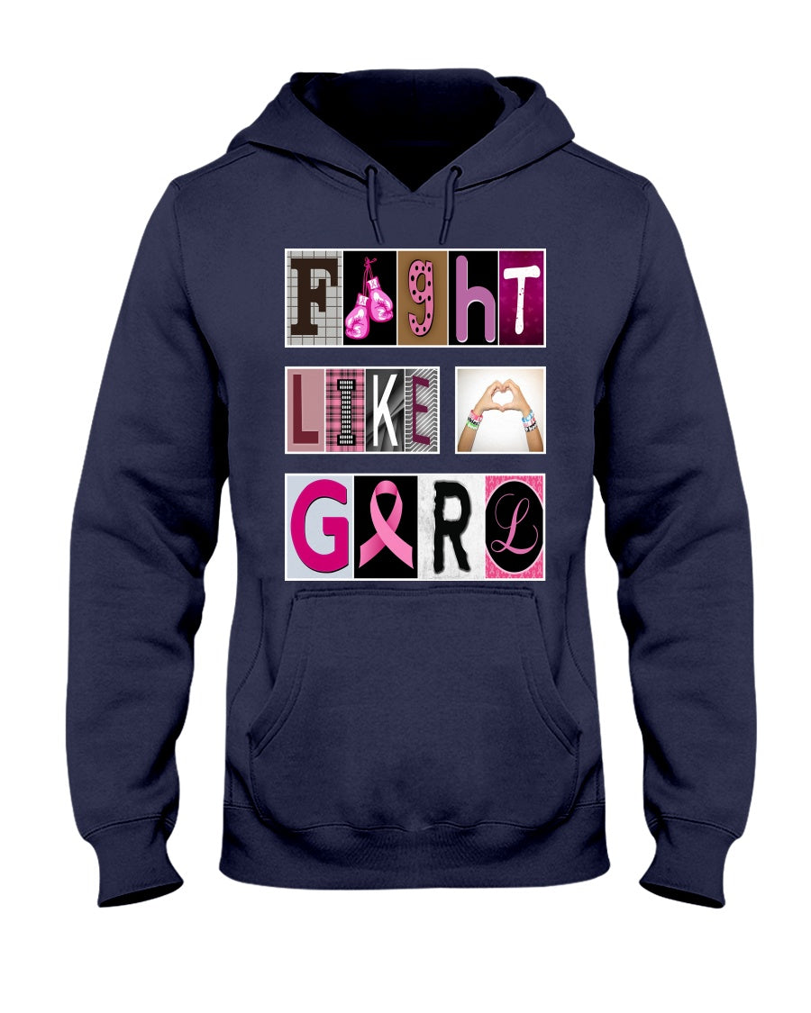 Fight Like A Girl - Breast Cancer Awareness T-shirt and Hoodie 0822