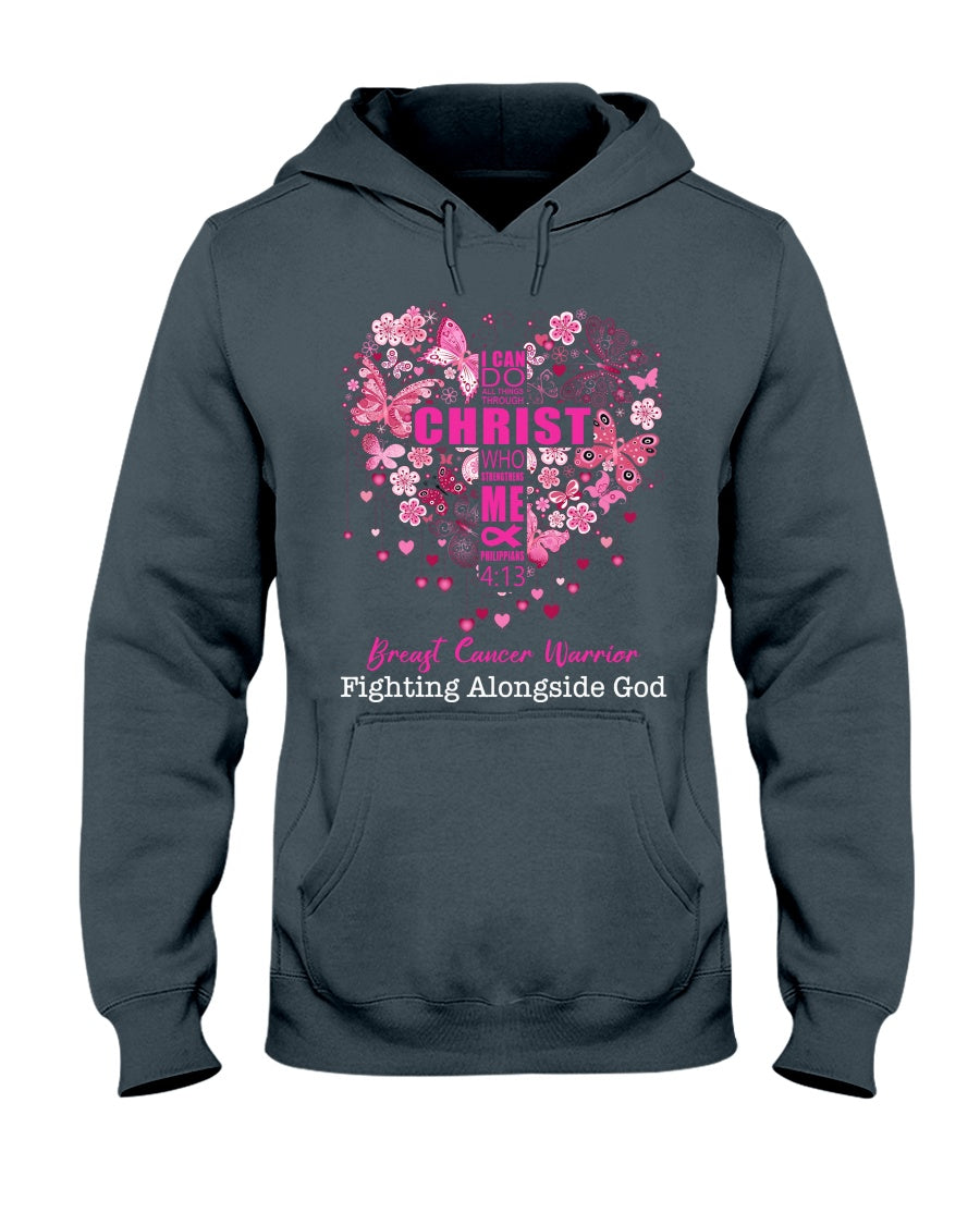I Can Do All Things Through Christ Who Strengthens Me - Breast Cancer Awareness T-shirt and Hoodie 0822