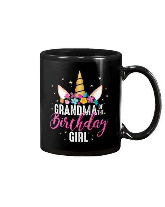 Grandma Of The Birthday Girl Grandma Gift Unicorn - Grandma Mug 0921