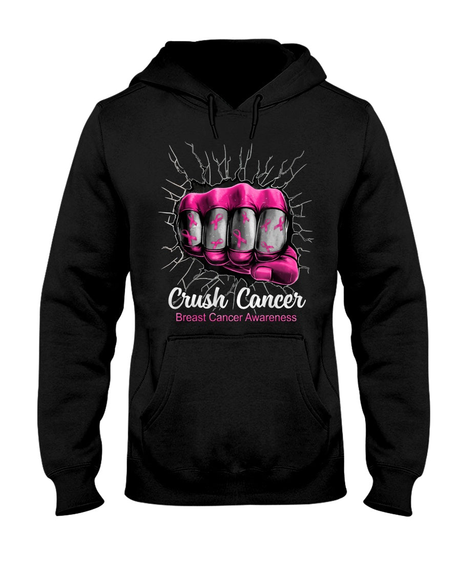 Crush Cancer - Breast Cancer Awareness T-shirt and Hoodie 0822