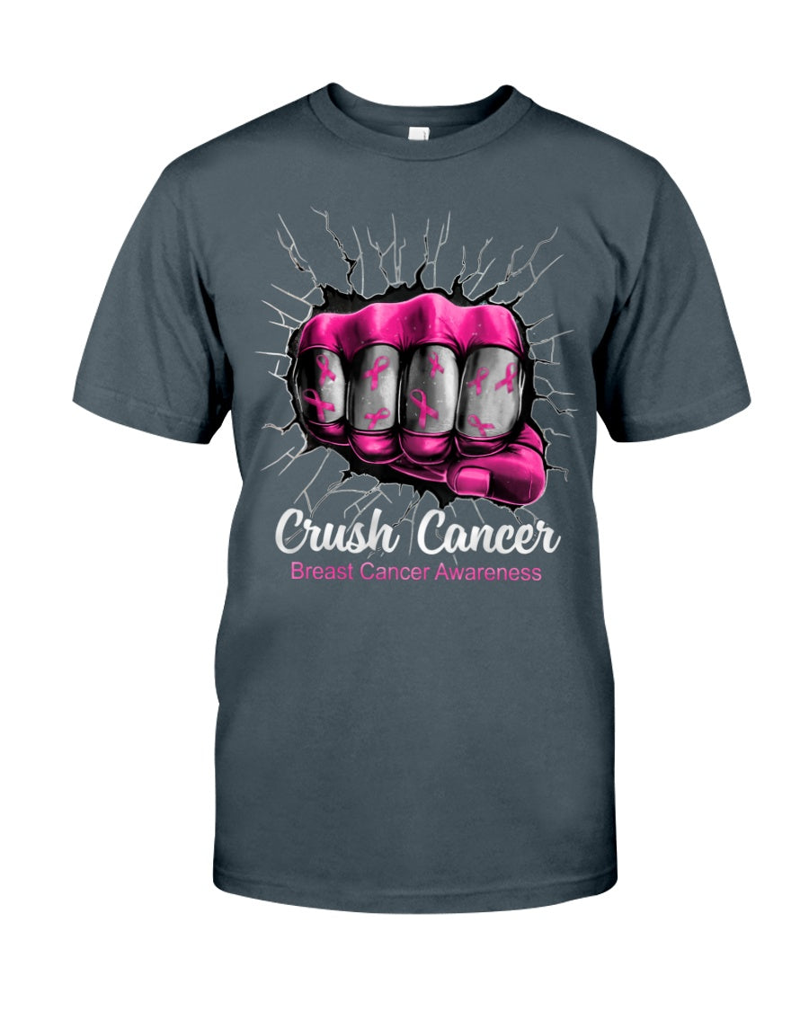 Crush Cancer - Breast Cancer Awareness T-shirt and Hoodie 0822