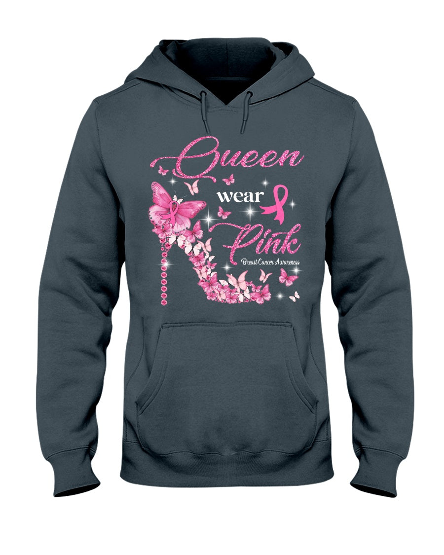 Queen Wear Pink - Breast Cancer Awareness T-shirt and Hoodie 0822