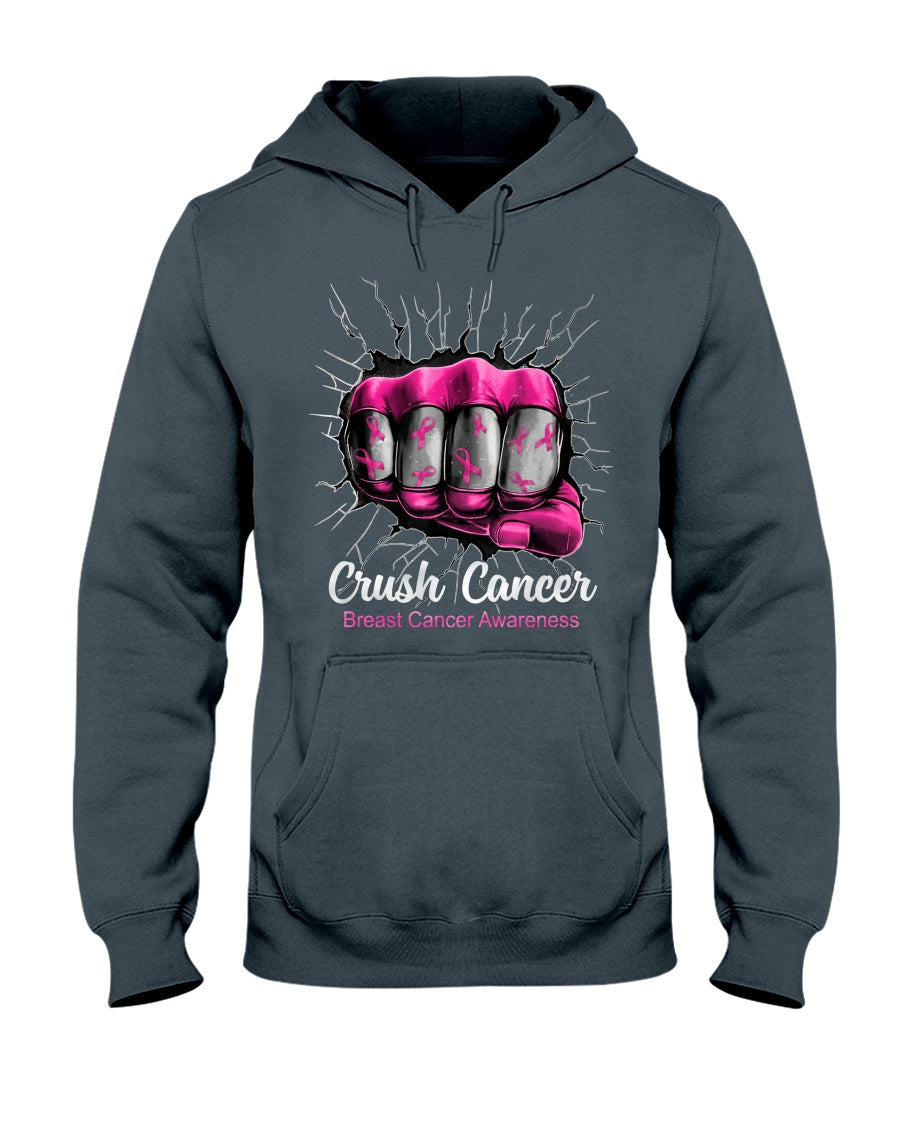 Crush Cancer - Breast Cancer Awareness T-shirt and Hoodie 0822