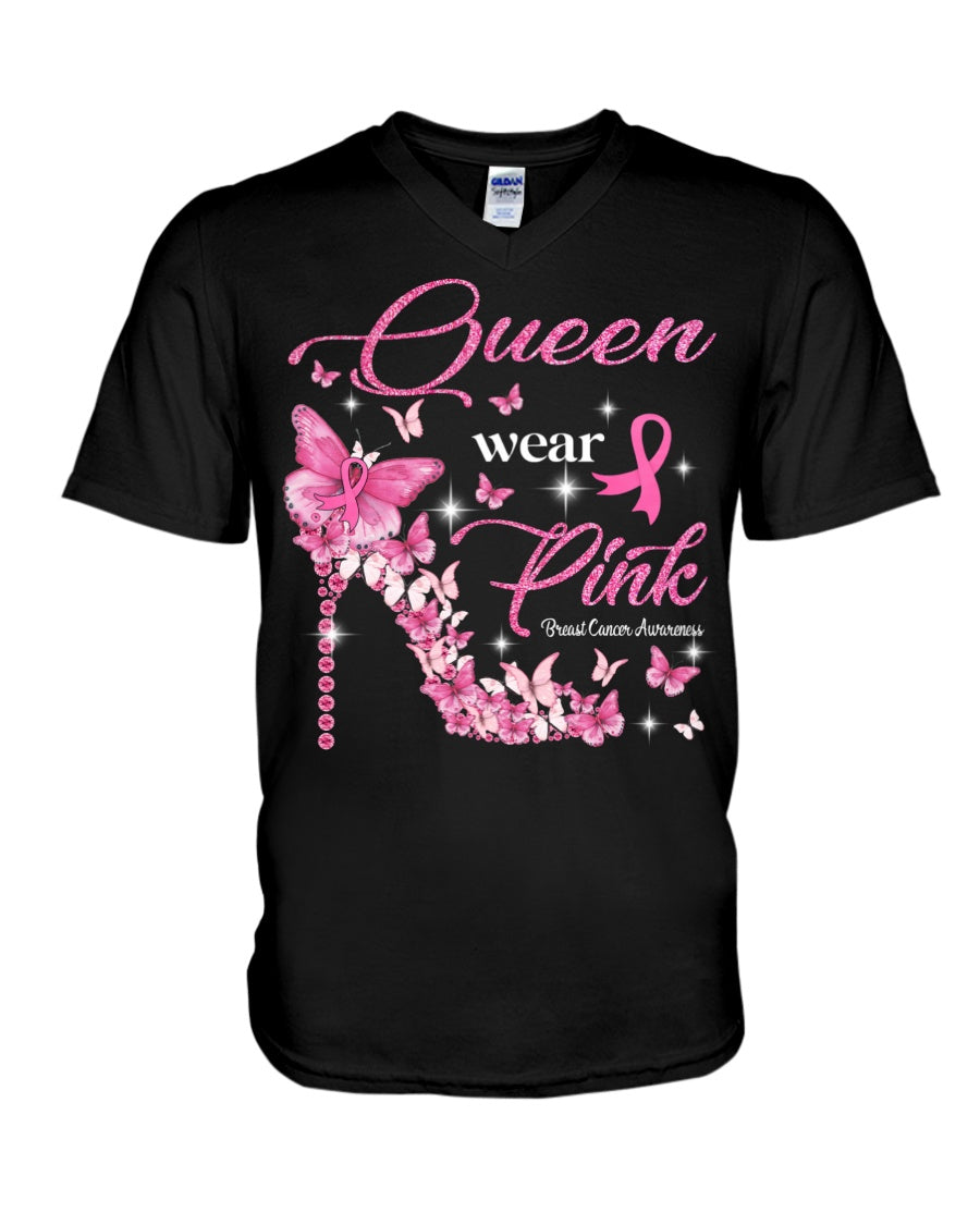 Queen Wear Pink - Breast Cancer Awareness T-shirt and Hoodie 0822