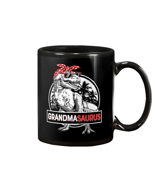 Grandmasaurus T-Rex Dinosaur Grandma Saurus Family - Grandma Mug 0921