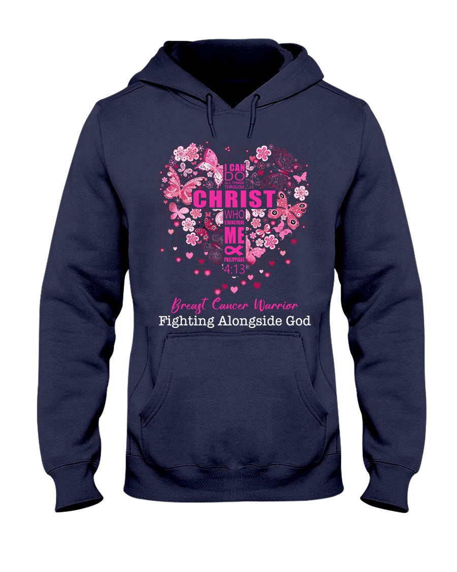 I Can Do All Things Through Christ Who Strengthens Me - Breast Cancer Awareness T-shirt and Hoodie 0822
