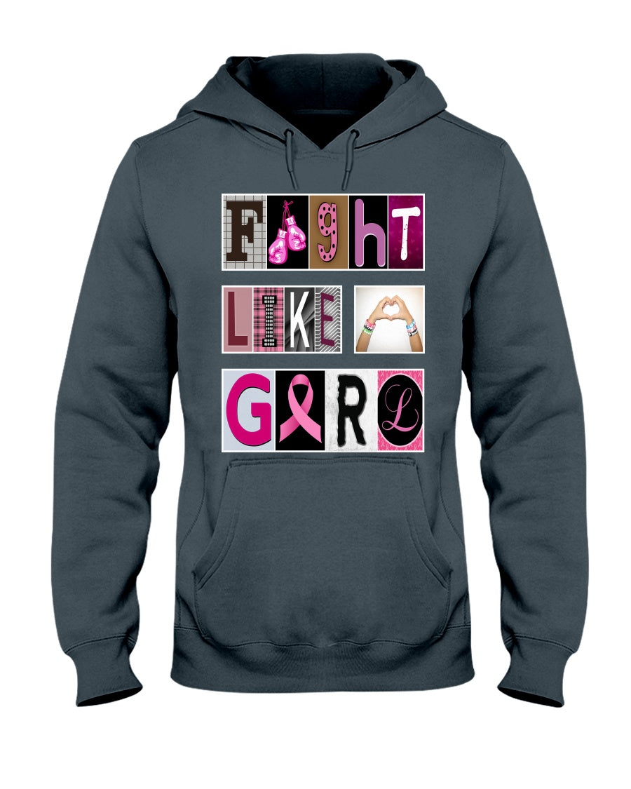 Fight Like A Girl - Breast Cancer Awareness T-shirt and Hoodie 0822