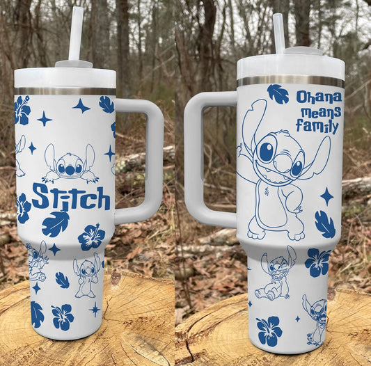 Ohana Means Family Ohana Tumbler With Handle 0224