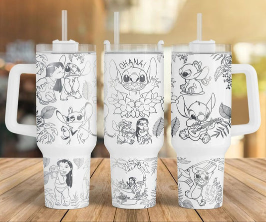 Ohana Means Family Ohana Tumbler With Handle 0224