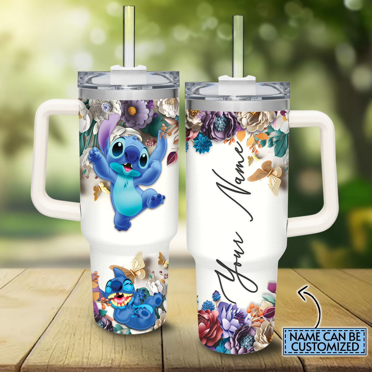 Love Ohana Personalized Ohana Tumbler With Handle 0224