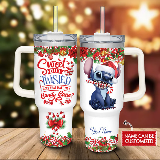 Sweet But Twisted Personalized Ohana Tumbler With Handle 0224