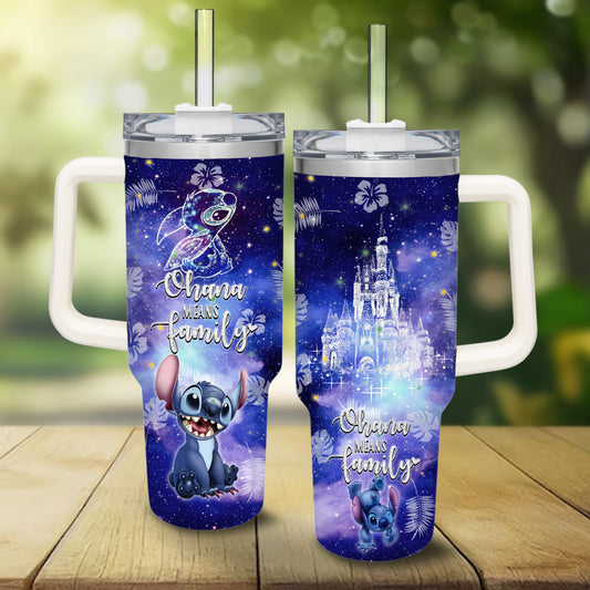Ohana Means Family Ohana Tumbler With Handle 0224